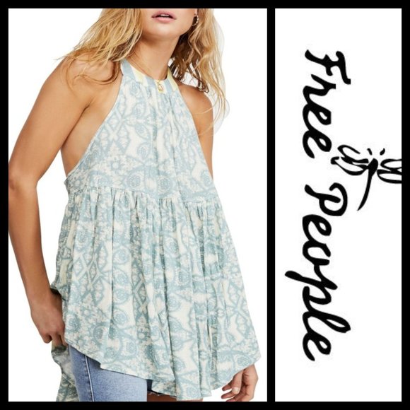 Free People Tops - Free People Ivory Combo Mimi Tunic NWT Large